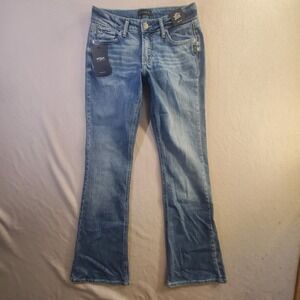 Silver Jeans Co Suki Curvy Fit Mid Rise Bootcut Blue Denim 26x32